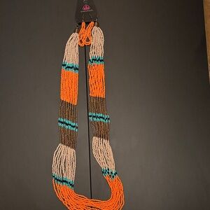 Multicolor Beaded Necklace and earrings